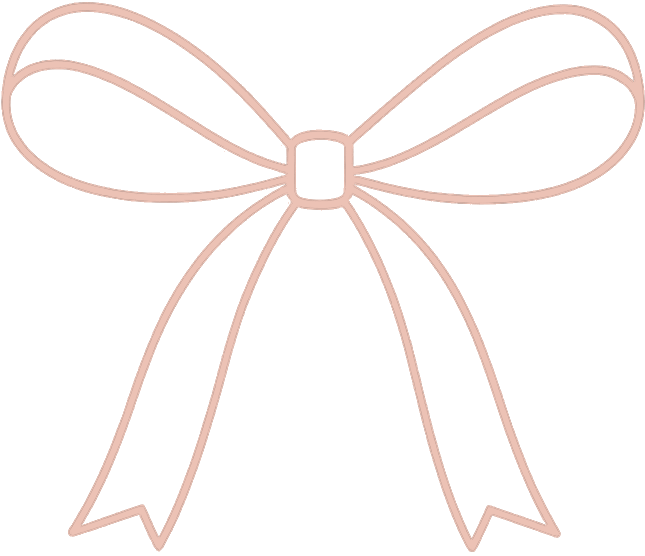Line art of a simple bow or ribbon, symbolizing decoration or gifting.